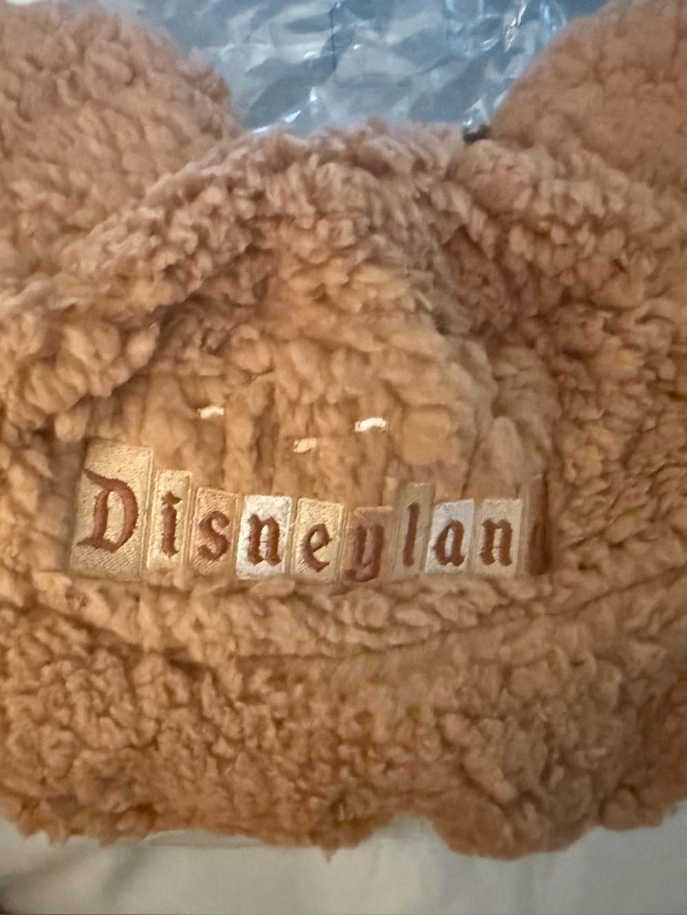 Disneyland Teddy Bear Ears Cap - Tan Sherpa